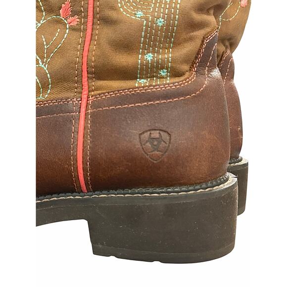 Ariat Fatbaby Heritage Cactus Boots Women’s 8 Cowgirl Western Workwear Rodeo - Picture 7 of 14